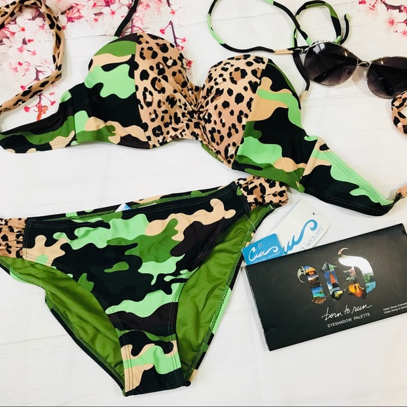 camo push up bikini